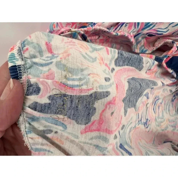 Lilly Pulitzer Girls Jaci Off The Shoulder Dress, Size XL(12-14) Excellent UC - Picture 7 of 12